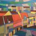 A series of 6 paintings with views of the city of Ivano-Frankivsk