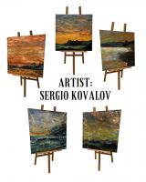 Collection of 5 paintings by Sergio Kovalov “Landscapes of South America”
